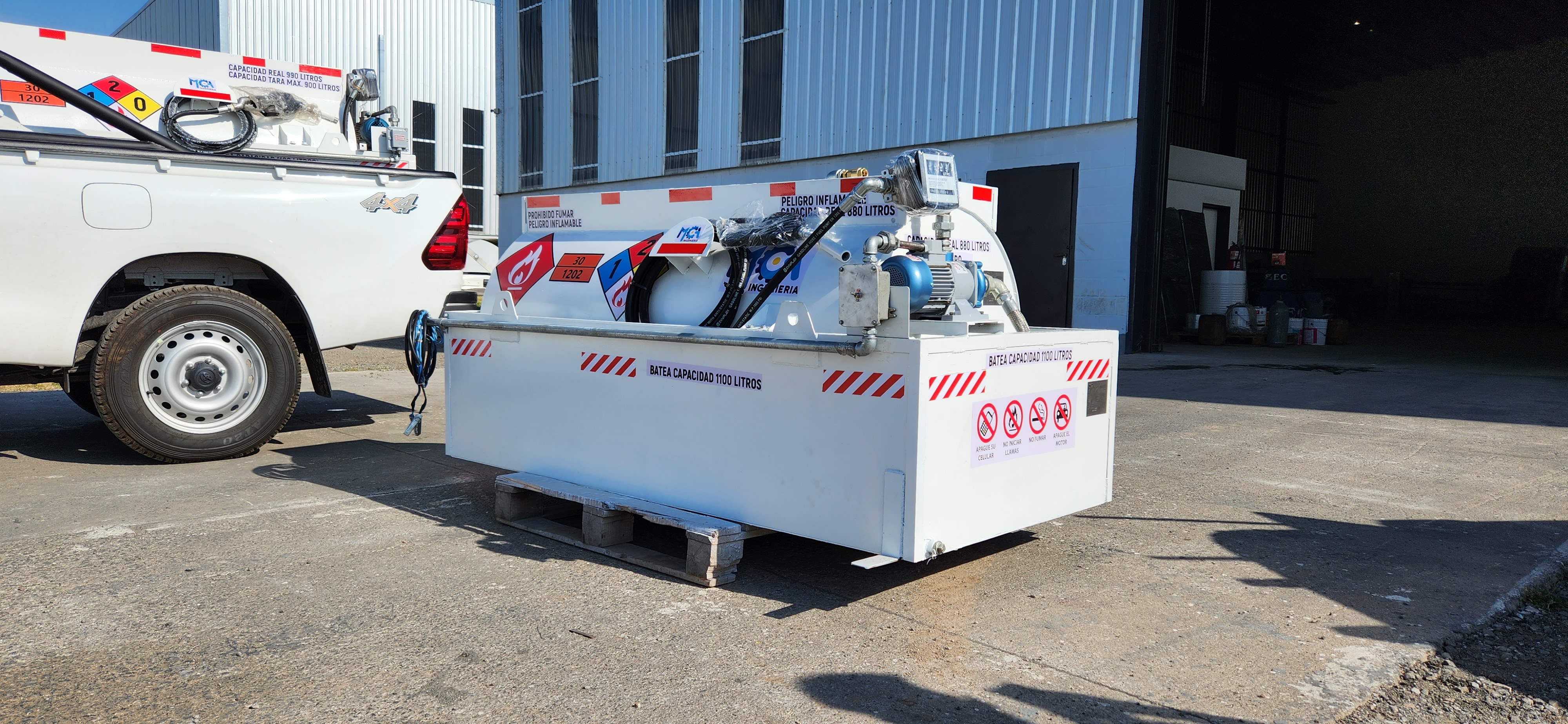 Tanque tipo mini trailer